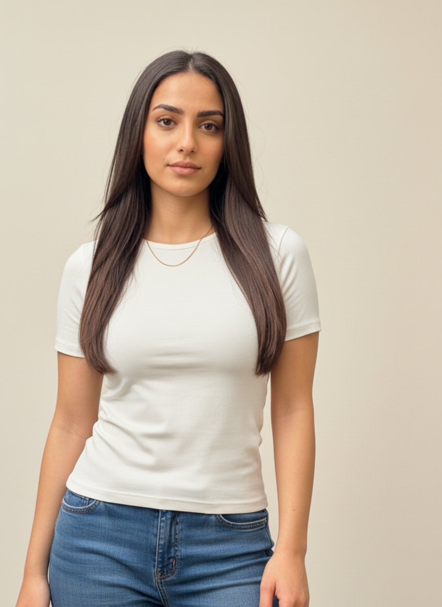 Off-White Round Short Sleeves
