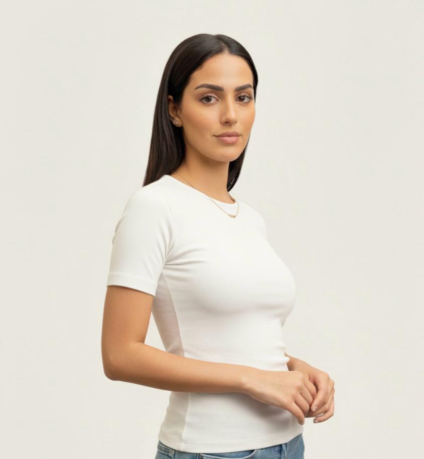 Off-White Round Short Sleeves